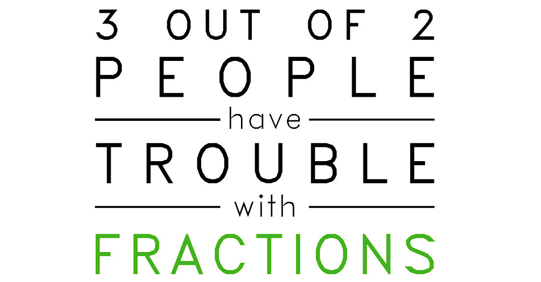 3 out of 2 people have trouble with fractions